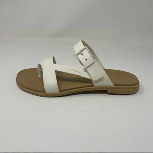 Crocs Tulum Toe Post Sandal Women's Sandals White Size 6